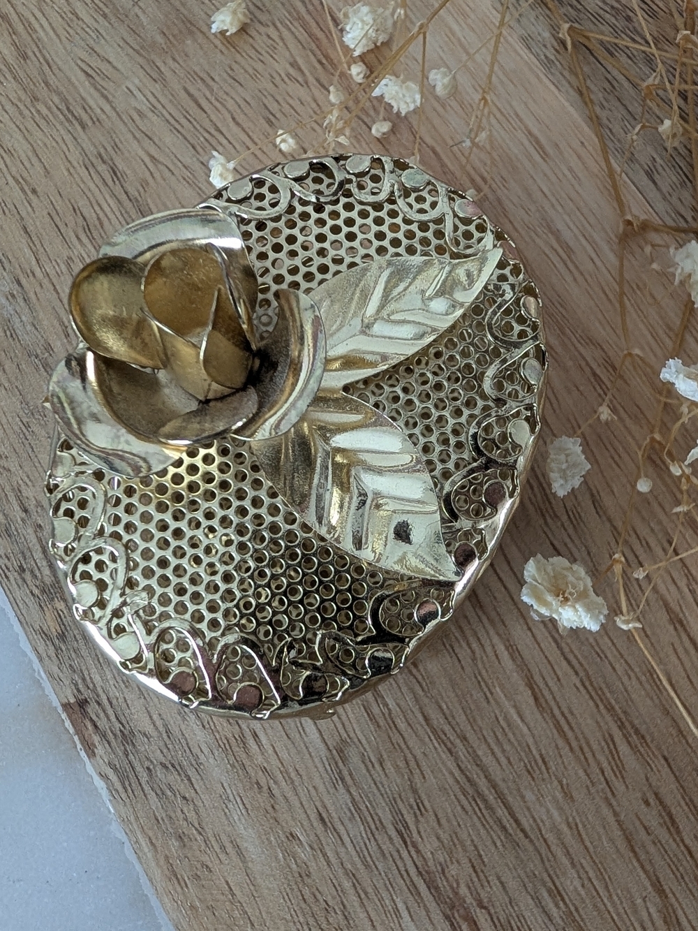 Gold Floral Trinket Box - Picture 3 of 4